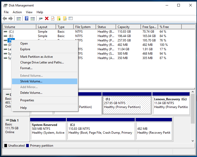 Disk partition: how to do it using built-in Disk Management utility on ...